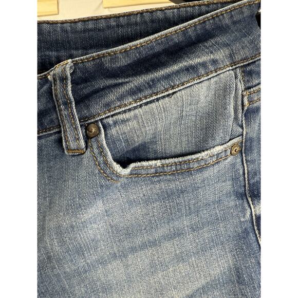 KanCan LA Distressed Skinny Jeans Women’s Size 11/29 Cropped Ankle Blue GUC Flaw - Picture 11 of 16
